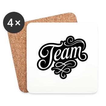 Team - Coasters (set of 4) - white - Front