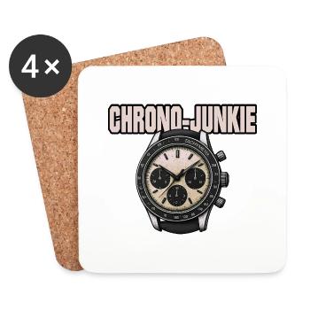 Chrono Junkie – Pour l’amour du temps - Dessous de verre (lot de 4) - blanc - Devant