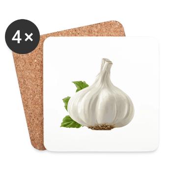 Garlic - Coasters (set of 4) - white - Front