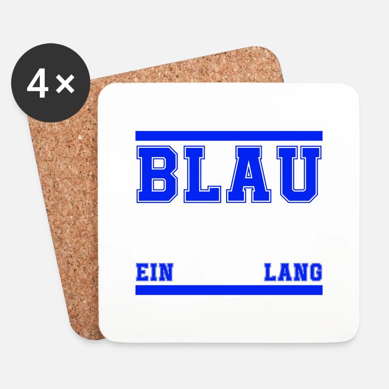 blau weiss ein leben lang - Untersetzer (4er-Set) - Weiß
