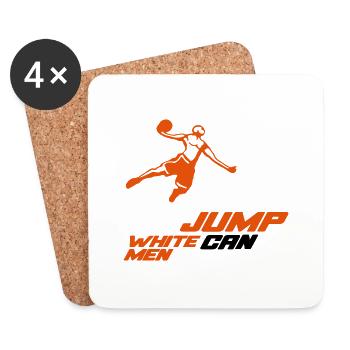 Basket-ball Basketball Basket - Dessous de verre (lot de 4) - blanc - Devant
