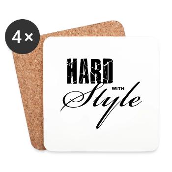 Hard with Style - Coasters (set of 4) - white - Front