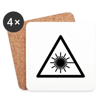 laser - Dessous de verre (lot de 4) - blanc - Devant