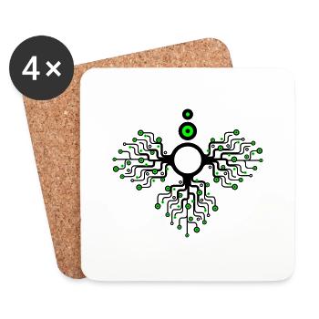 Kreiseadler_2f - Coasters (set of 4) - white - Front