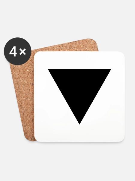 dreieck - Coasters (set of 4) - white