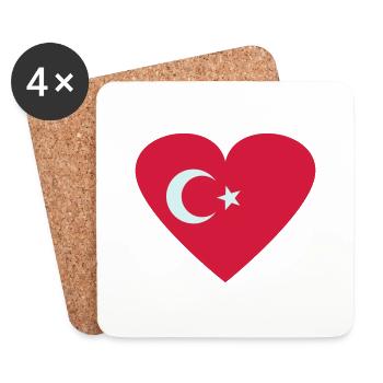 Turkey - Coasters (set of 4) - white - Front