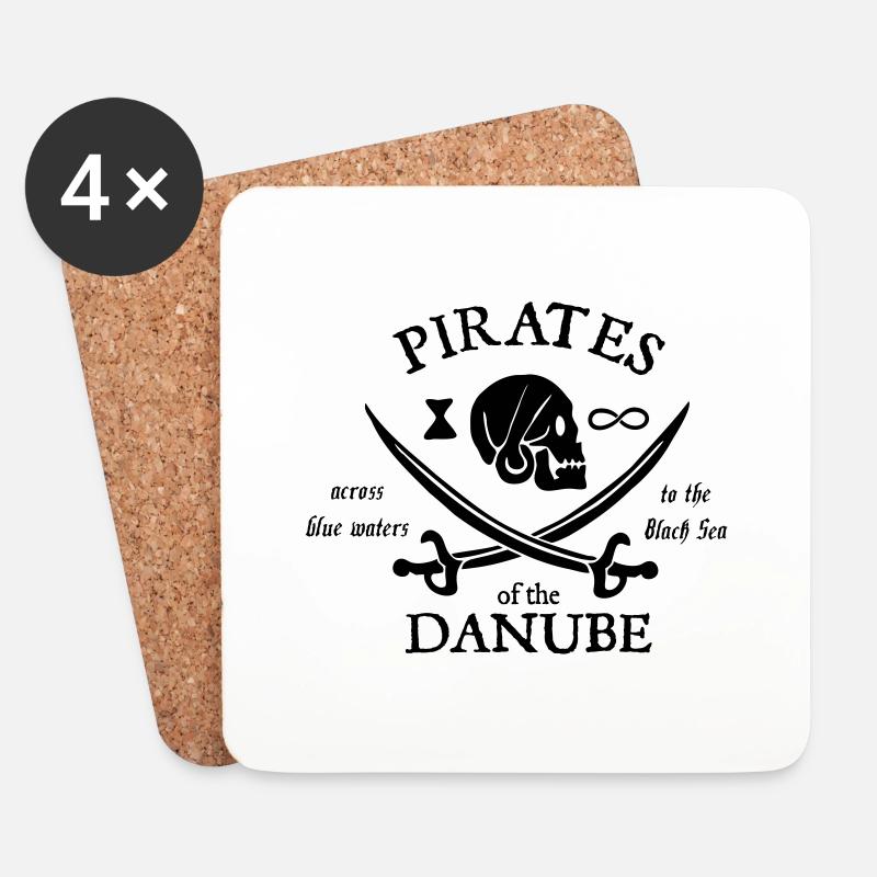 Pirates of the Danube - Untersetzer (4er-Set) - Weiß