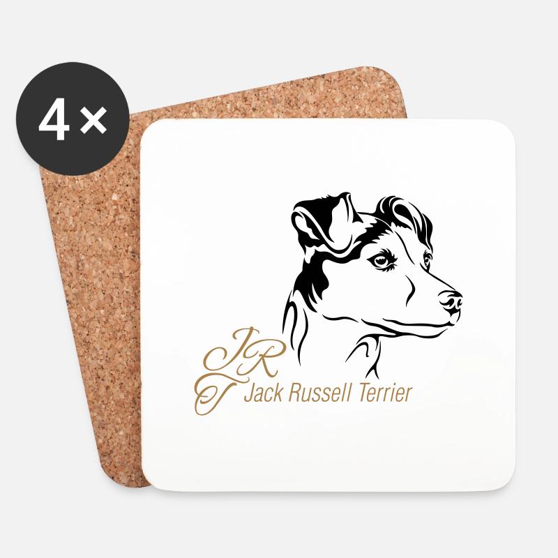 Jack Russell Terrier - Untersetzer (4er-Set) - Weiß