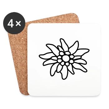 Edelweiss - Untersetzer (4er-Set) - Weiß - Vorne
