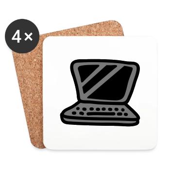 Laptop - Coasters (set of 4) - white - Front