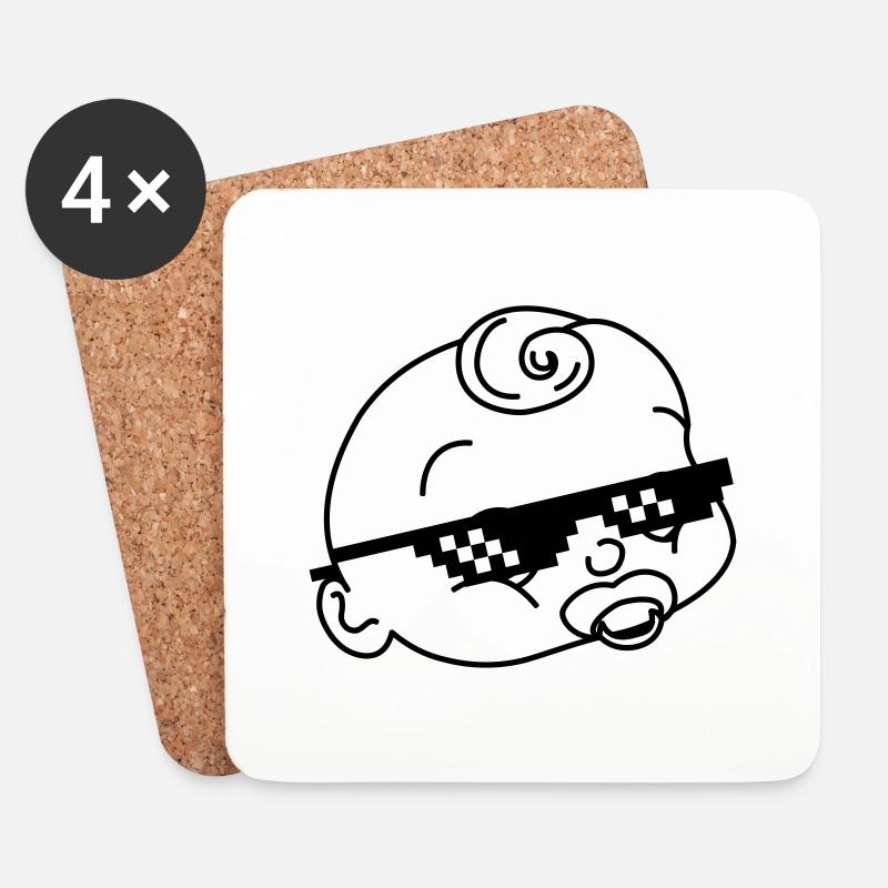 Cool baby - Untersetzer (4er-Set) - Weiß