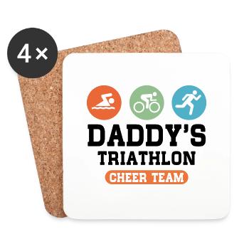 Triathlon Cheer Team - Coasters (set of 4) - white - Front