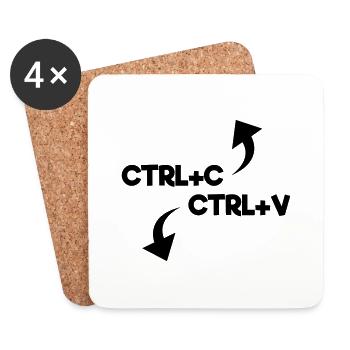 ctrl c ctrl v - Untersetzer (4er-Set) - Weiß - Vorne