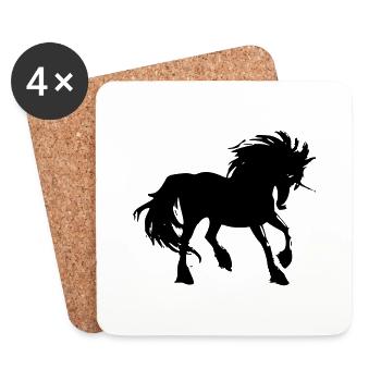 Einhorn - Coasters (set of 4) - white - Front