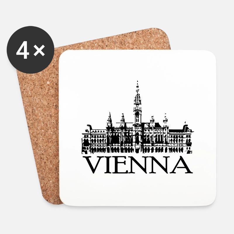vienna - Untersetzer (4er-Set) - Weiß