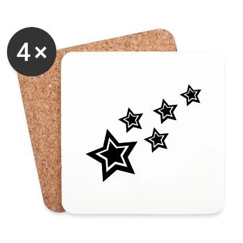 stars - Untersetzer (4er-Set) - Weiß - Vorne
