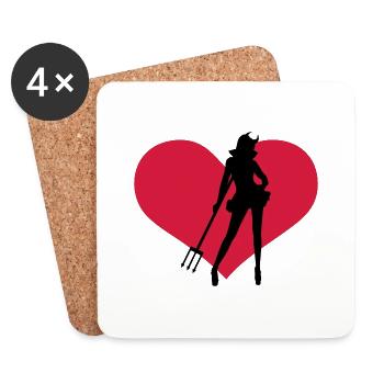 Devil - Coasters (set of 4) - white - Front