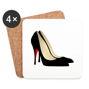 chaussures highheels schoes flipflops boots bottes100 - Dessous de verre (lot de 4) - blanc - Devant