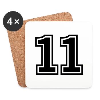 number_elf - Untersetzer (4er-Set) - Weiß - Vorne