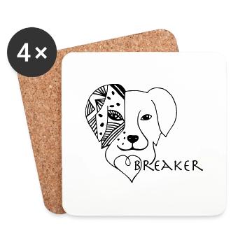 Australian Shepherd Aussie Heartbreaker Gift - Coasters (set of 4) - white - Front