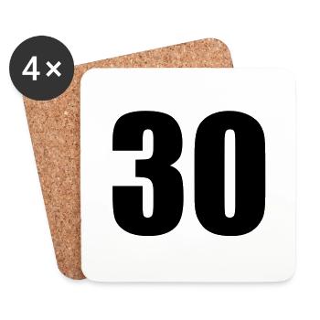 30 - Dessous de verre (lot de 4) - blanc - Devant