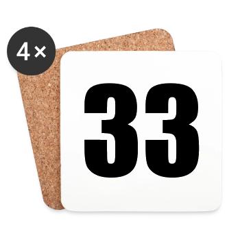33 - Coasters (set of 4) - white - Front