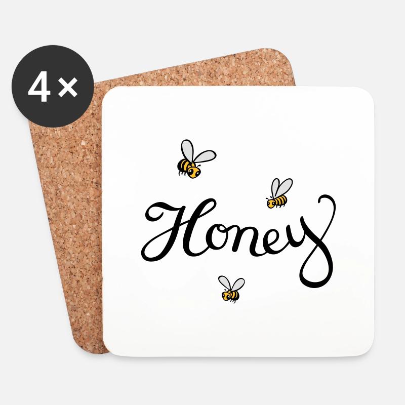  d'api - Sottobicchieri (set da 4 pezzi) - bianco