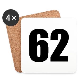 62 - Coasters (set of 4) - white - Front