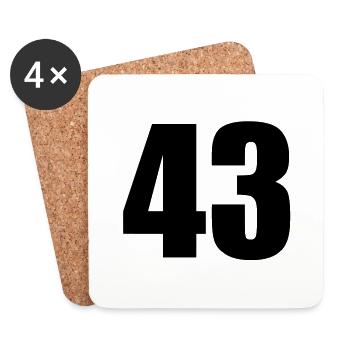 43 - Dessous de verre (lot de 4) - blanc - Devant