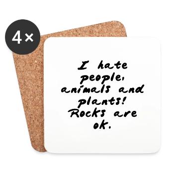 Rocks are ok - Untersetzer (4er-Set) - Weiß - Vorne
