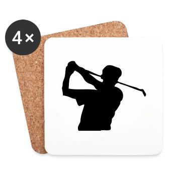 golf - Dessous de verre (lot de 4) - blanc - Devant