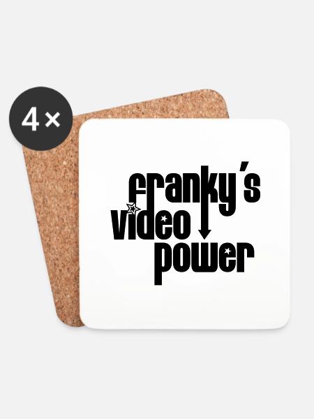 Franky´s Video Power - Untersetzer (4er-Set) - Weiß