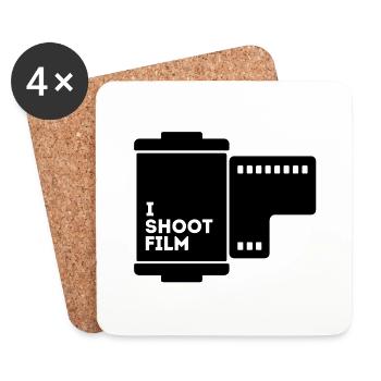 I SHOOT FILM MOVIE ROLE - Coasters (set of 4) - white - Front