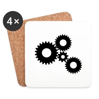 Gear for you / UK - Coasters (set of 4) - white - Front
