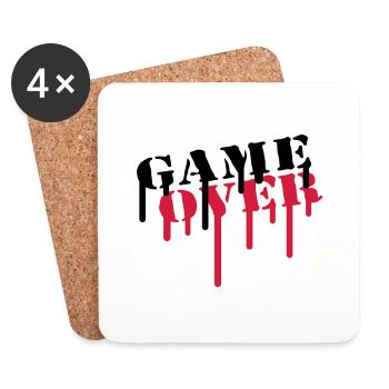 game_over - Untersetzer (4er-Set) - Weiß - Vorne