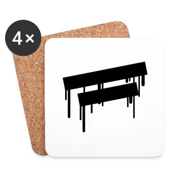 2_empty_graffiti_frames - Coasters (set of 4) - white - Front
