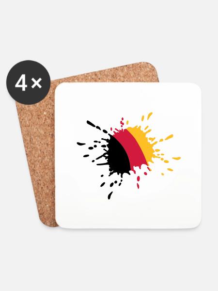 Deutschland - Untersetzer (4er-Set) - Weiß