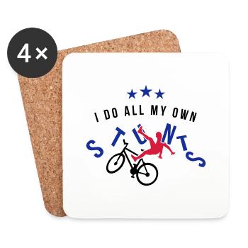 I do all my own stunts 3C - Untersetzer (4er-Set) - Weiß - Vorne