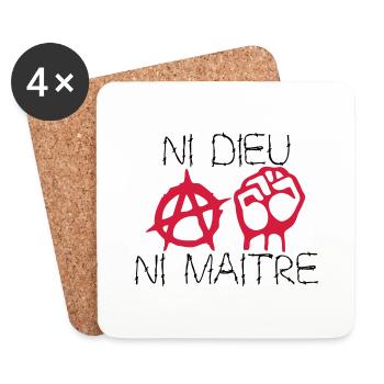 ni dieu ni maitre - Dessous de verre (lot de 4) - blanc - Devant