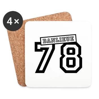 banlieue 78 - Dessous de verre (lot de 4) - blanc - Devant