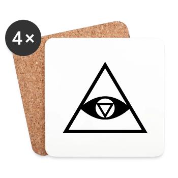 Illuminati - Dessous de verre (lot de 4) - blanc - Devant