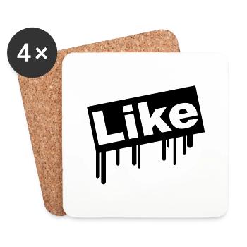 like - Untersetzer (4er-Set) - Weiß - Vorne