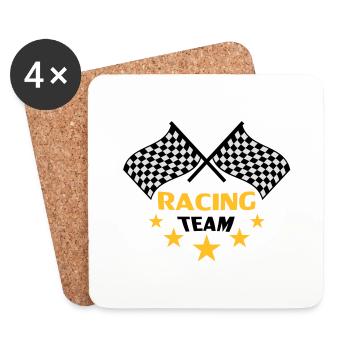 racing_team - Untersetzer (4er-Set) - Weiß - Vorne