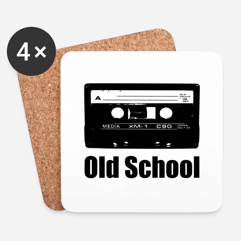 old school - Untersetzer (4er-Set) - Weiß