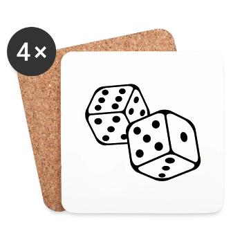cubes__f1 - Dessous de verre (lot de 4) - blanc - Devant