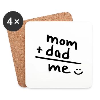 mom_dad_me__f1 - Coasters (set of 4) - white - Front