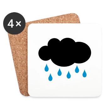 rain - Coasters (set of 4) - white - Front