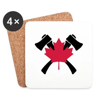 Canada lumbering - Coasters (set of 4) - white - Front