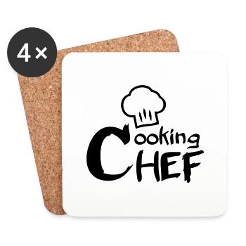 Cooking Chef - Coasters (set of 4) - white - Front