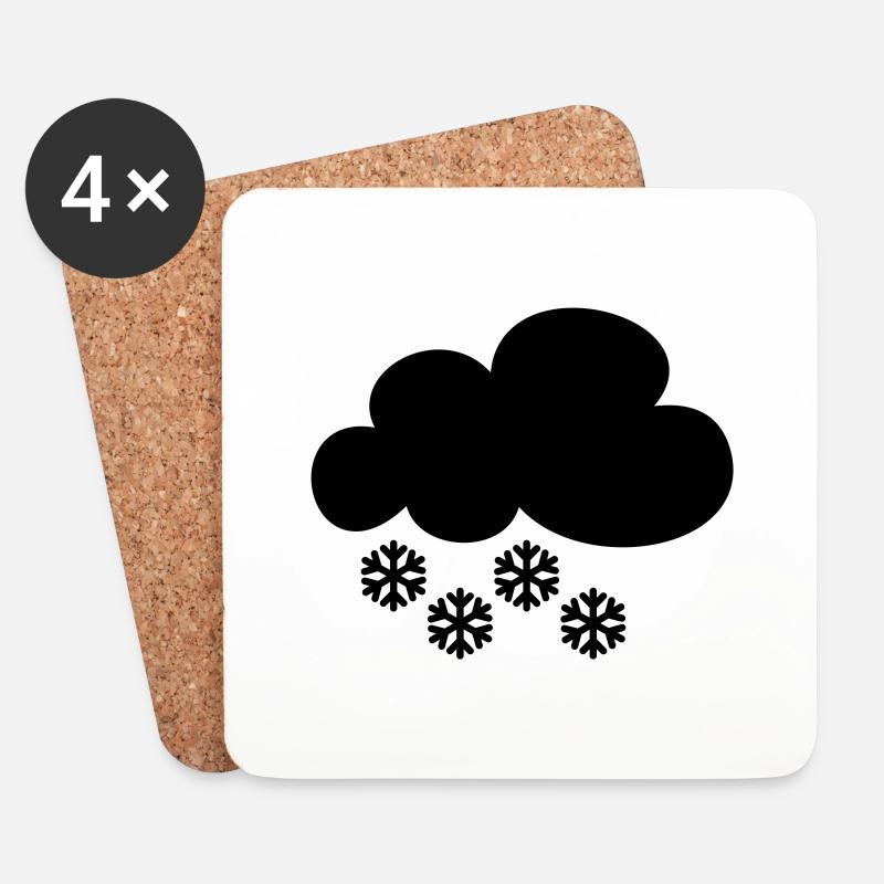 Snow cloud - Coasters (set of 4) - white